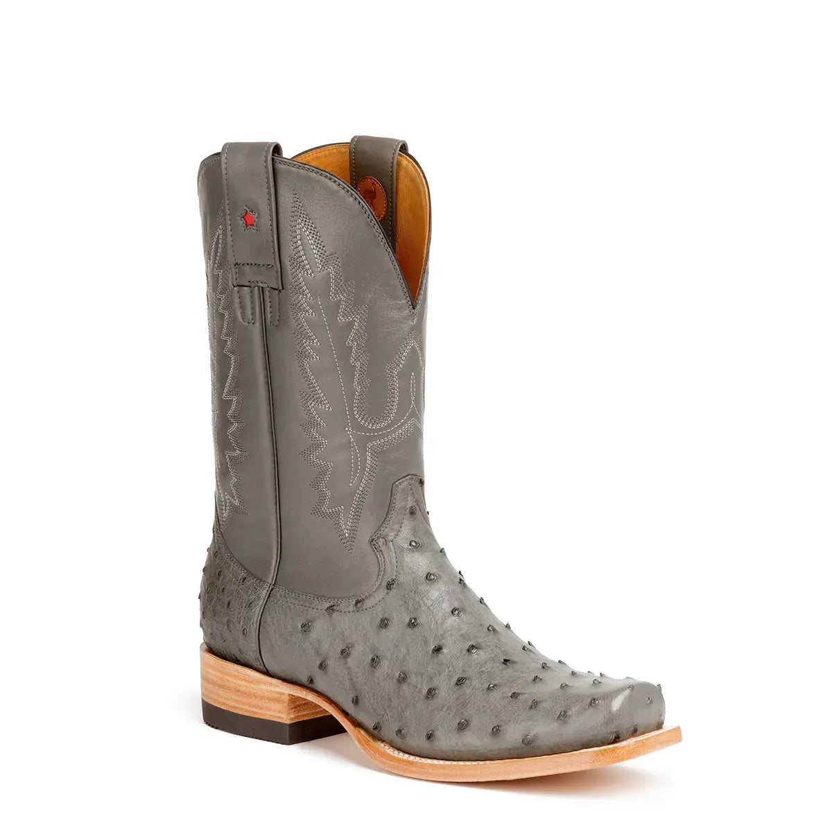 Full quill ostrich boots square toe best sale