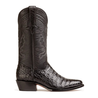 Harris Caiman Belly Classic Western Boot - Black