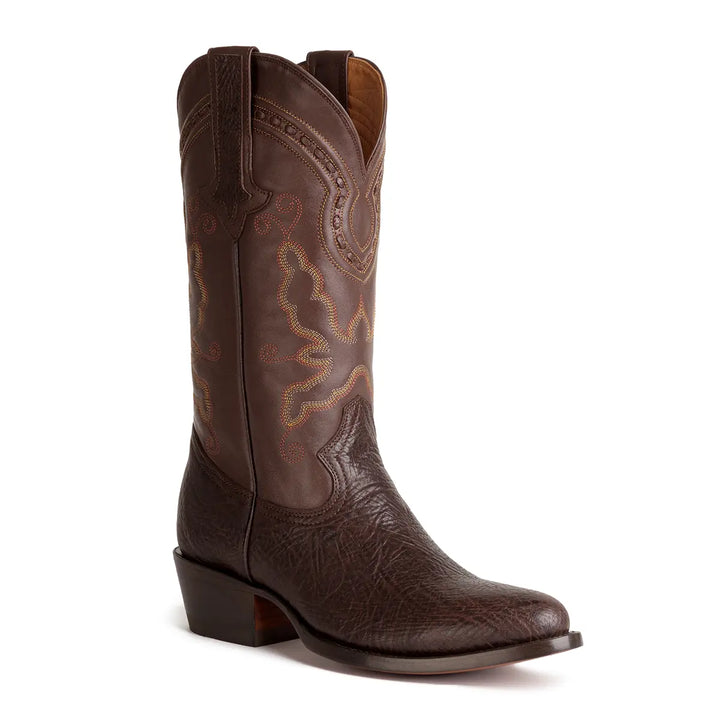 Bota western clásica de cuero de toro Marcos - Marrón