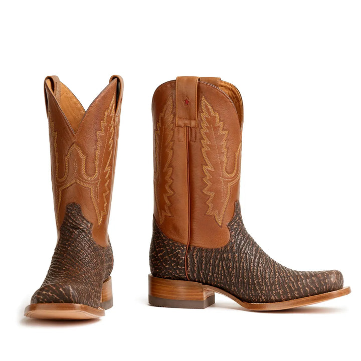 Taylor Shark Stockman Bota punta cuadrada - Nubuck Safari Marrón