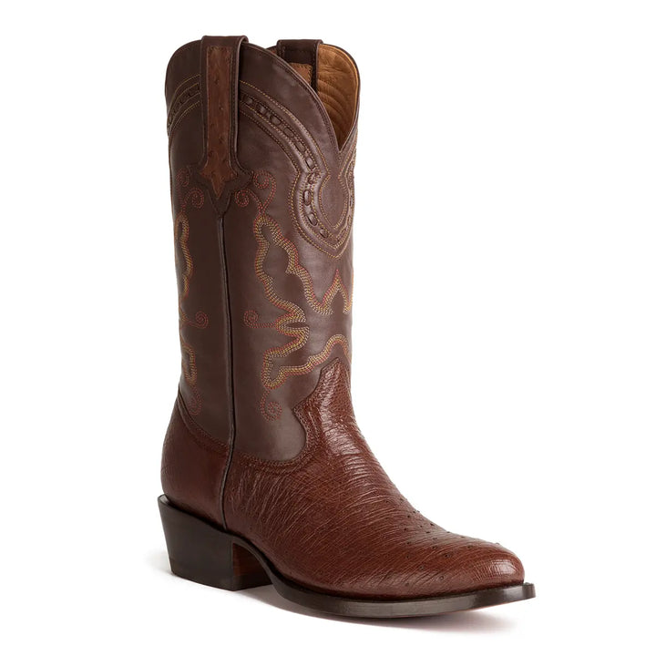 Botas clásicas de avestruz Travis - Tabaco