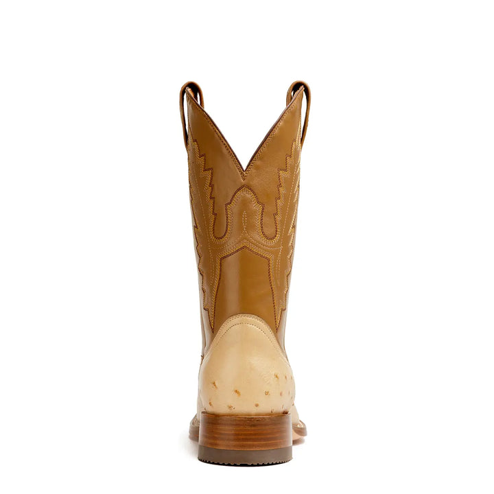 Bota de Avestruz Liso Arroyo Stockman punta cuadrada - Oryx