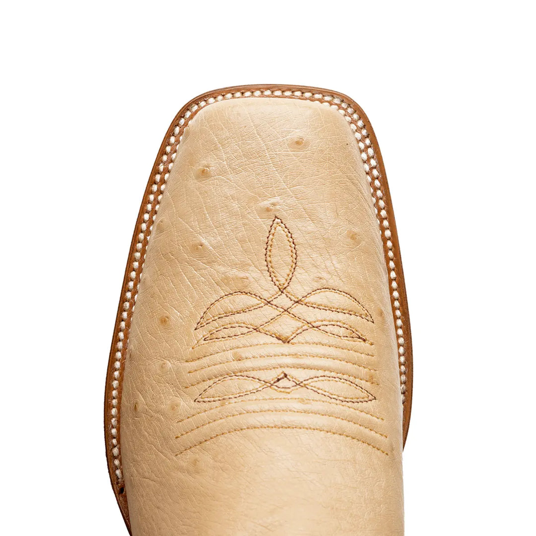 Bota de Avestruz Liso Arroyo Stockman punta cuadrada - Oryx