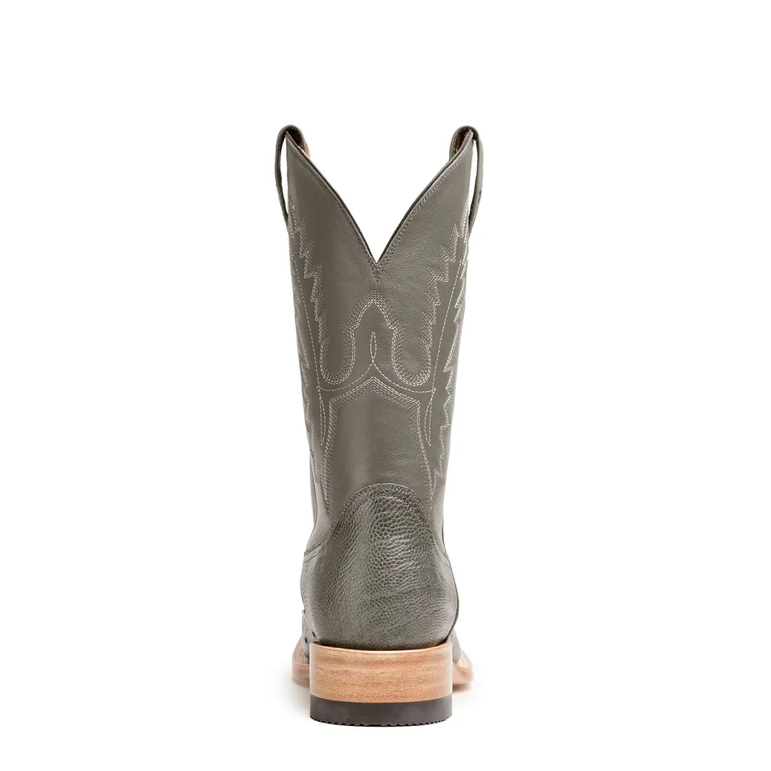 Bota de Avestruz Liso Arroyo Stockman Punta Cuadrada - Gris