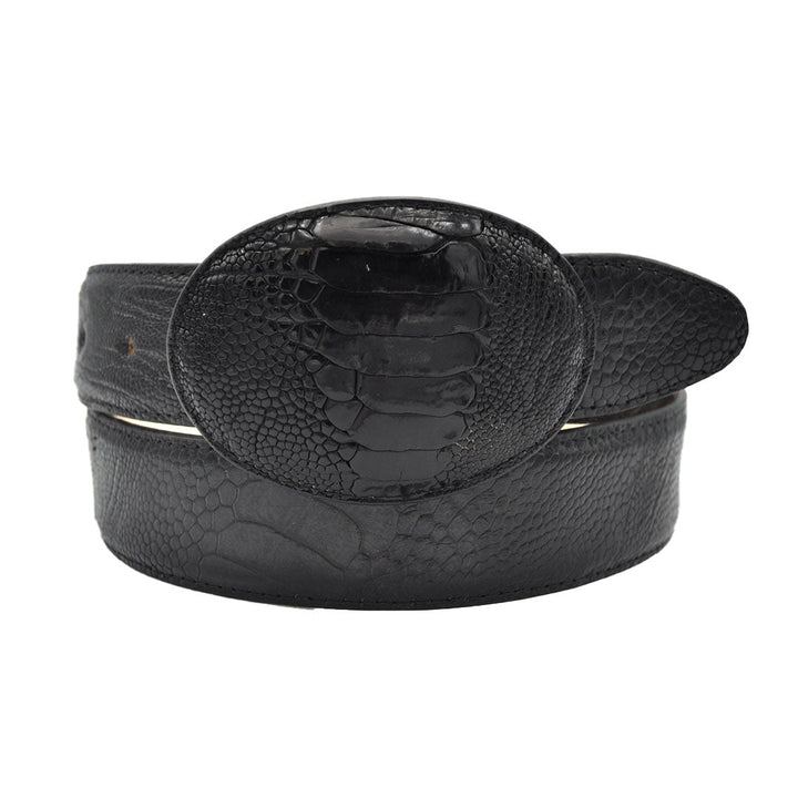 Gavel Cinturón Western Pata Avestruz - Negro