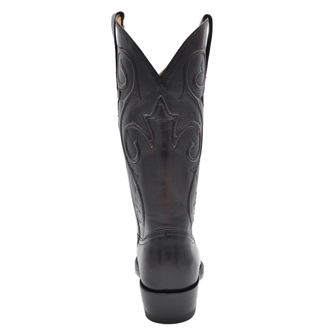 Bota Western Clásica de Cabra Denton - Cereza Negra