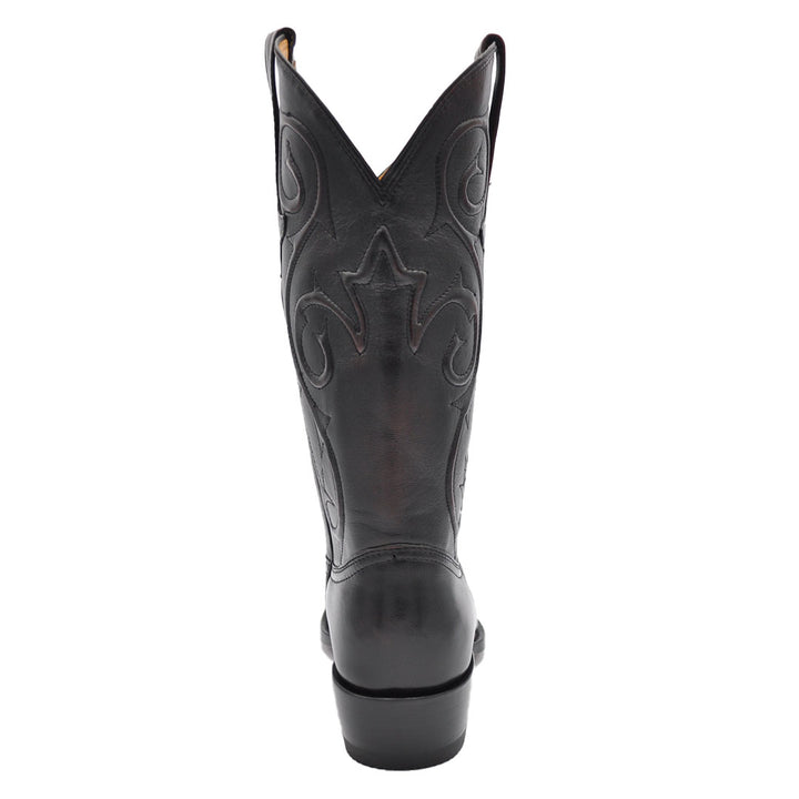 Bota Western Clásica de Cabra Denton - Cereza Negra