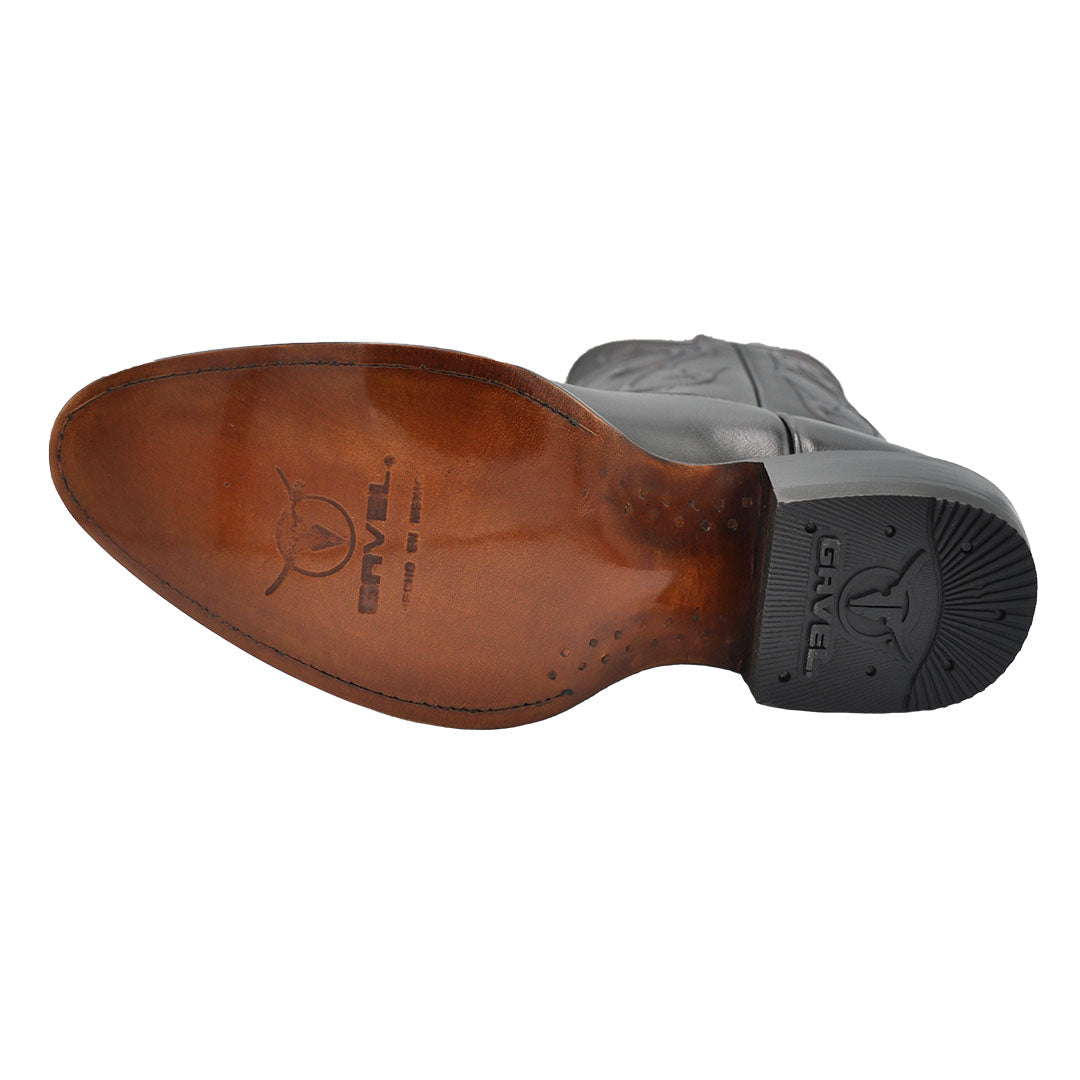 Bota Western Clásica de Cabra Denton - Cereza Negra