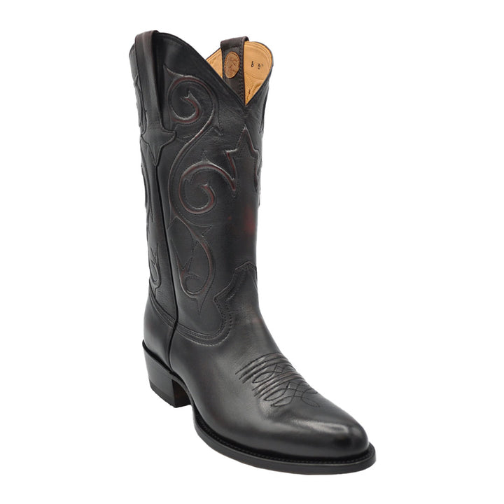 Bota Western Clásica de Cabra Denton - Cereza Negra