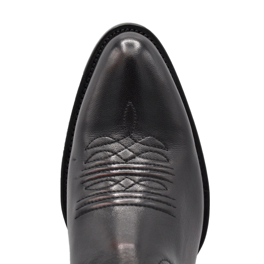 Bota Western Clásica de Cabra Denton - Cereza Negra