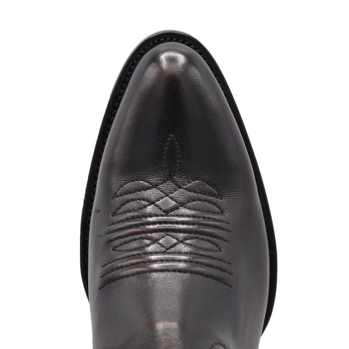 Bota Western Clásica de Cabra Denton - Cereza Negra