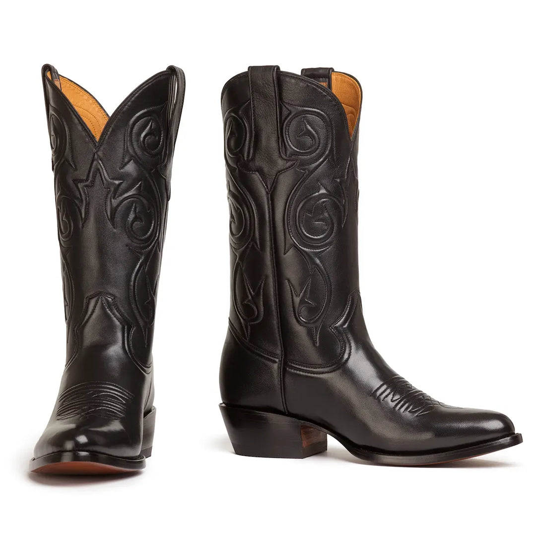 Bota Western Clásica de Cabra Denton - Negra