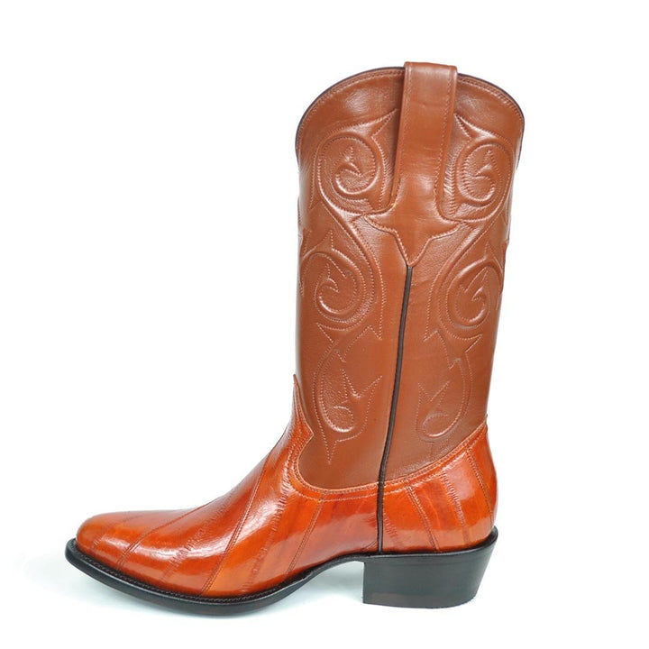 Bota Western clásica de piel de anguila Patricio - Miel