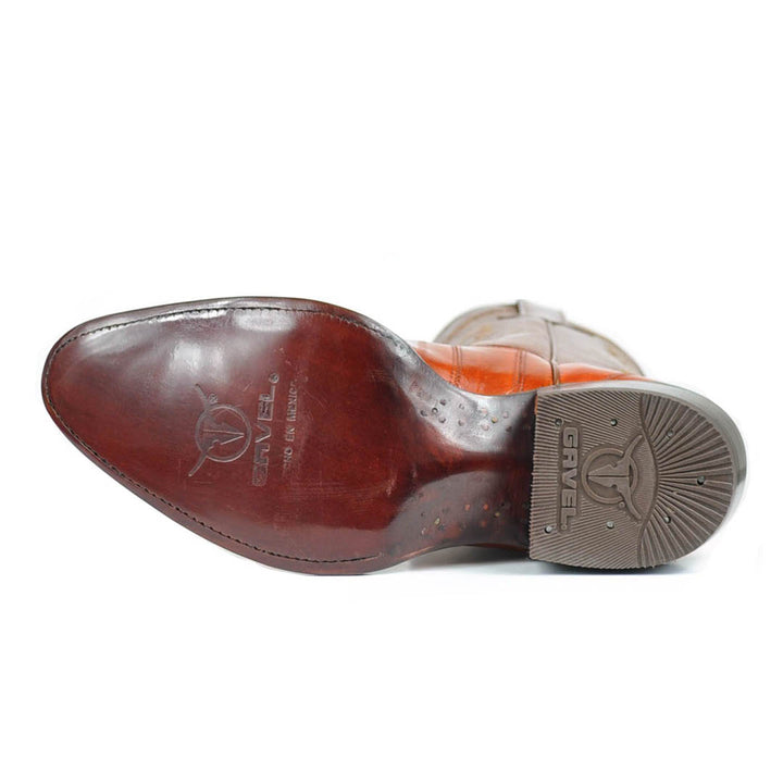 Bota Western clásica de piel de anguila Patricio - Miel