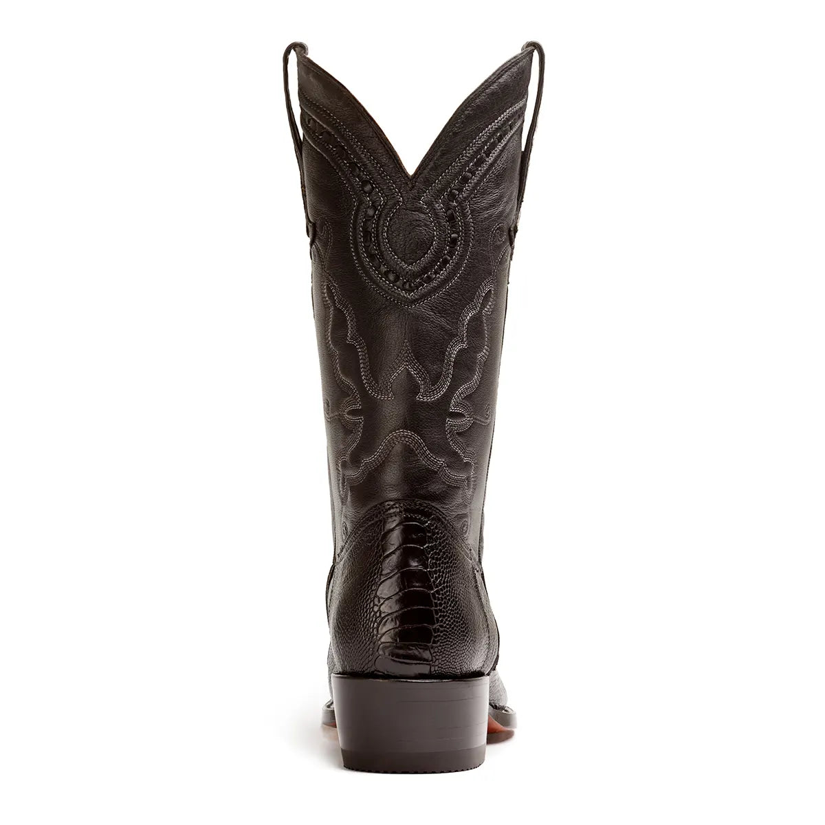 Bota Western Clásica de Pata de Avestruz Collin - Negra