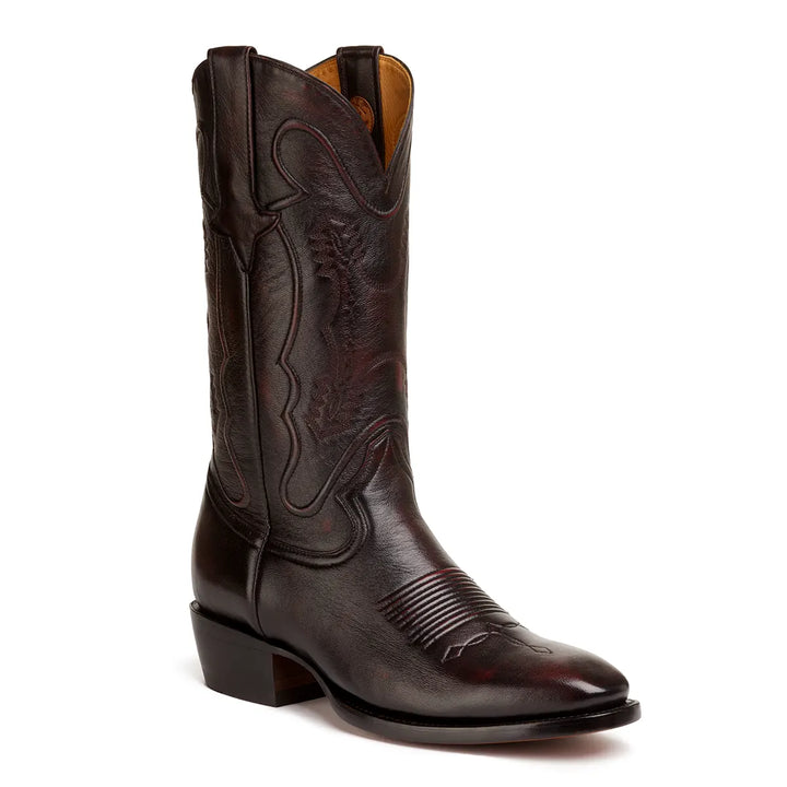 Bota de punta francesa de cabra Santana - Cereza negra