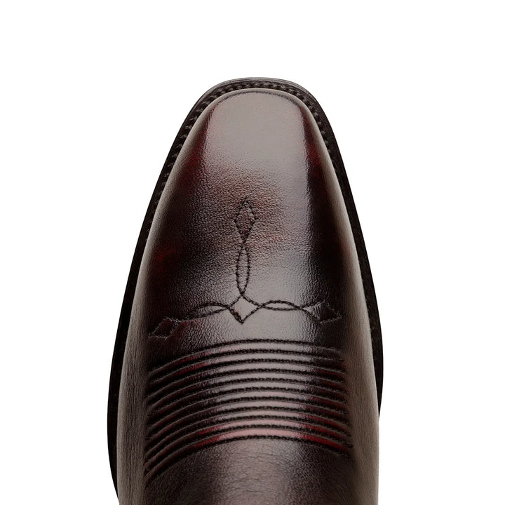Bota de punta francesa de cabra Santana - Cereza negra