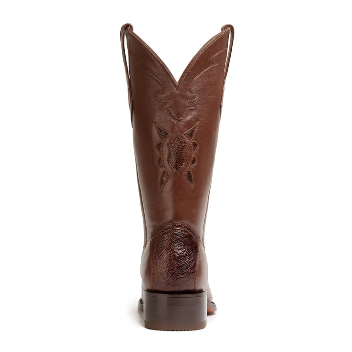 Bota de pata de avestruz Gamez Spanish Toe - Marrón