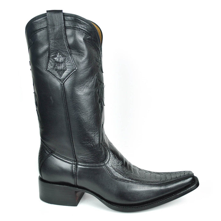 Bota de pata de avestruz Gamez Spanish Toe - Negra