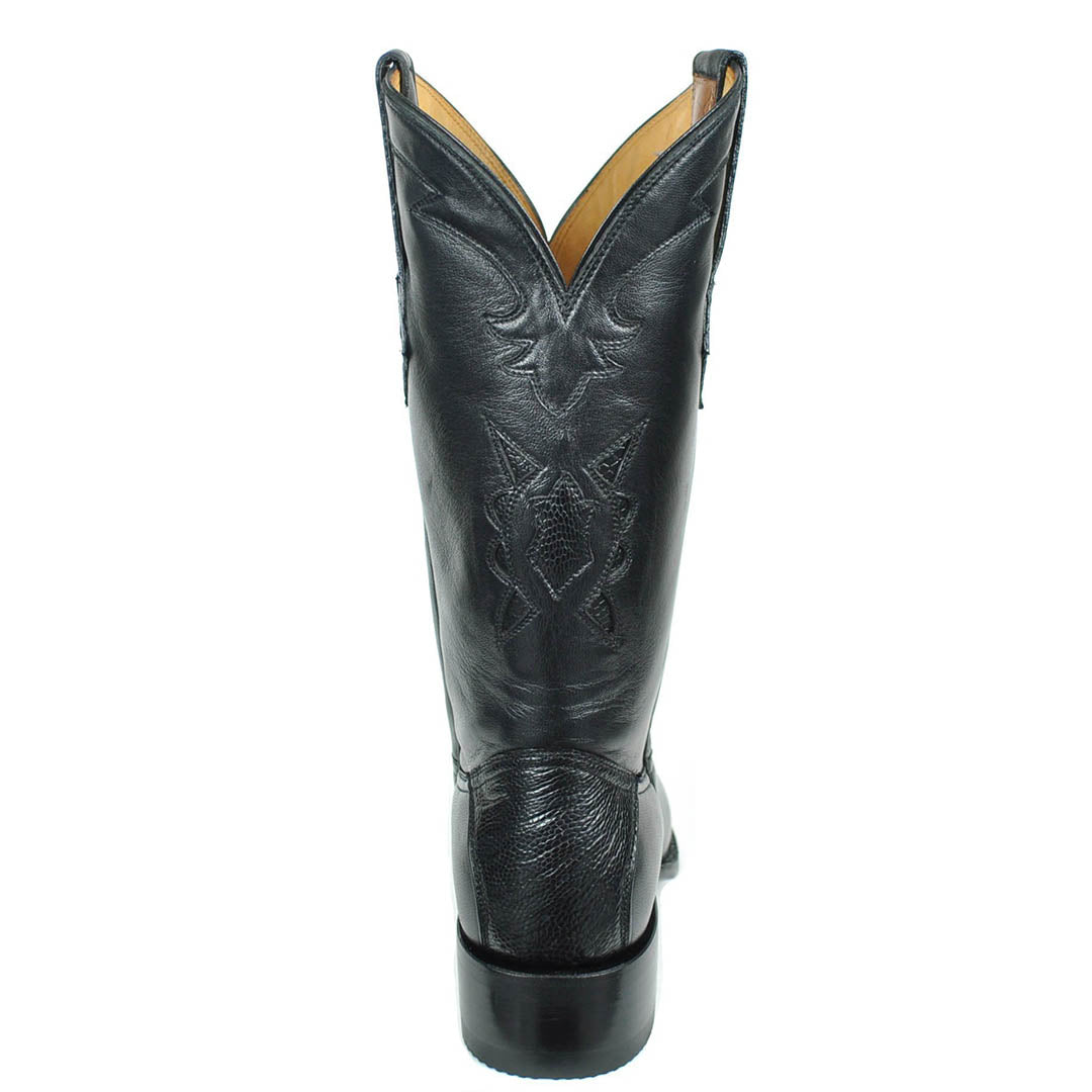 Bota de pata de avestruz Gamez Spanish Toe - Negra