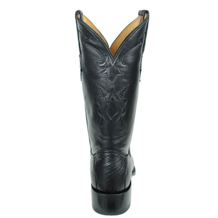 Bota de pata de avestruz Gamez Spanish Toe - Negra
