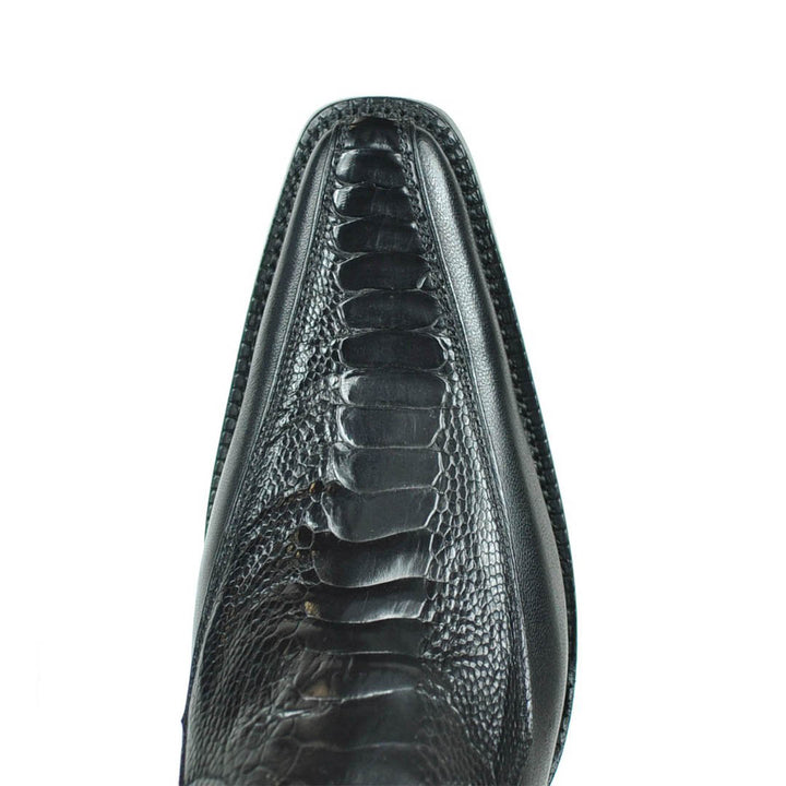 Bota de pata de avestruz Gamez Spanish Toe - Negra