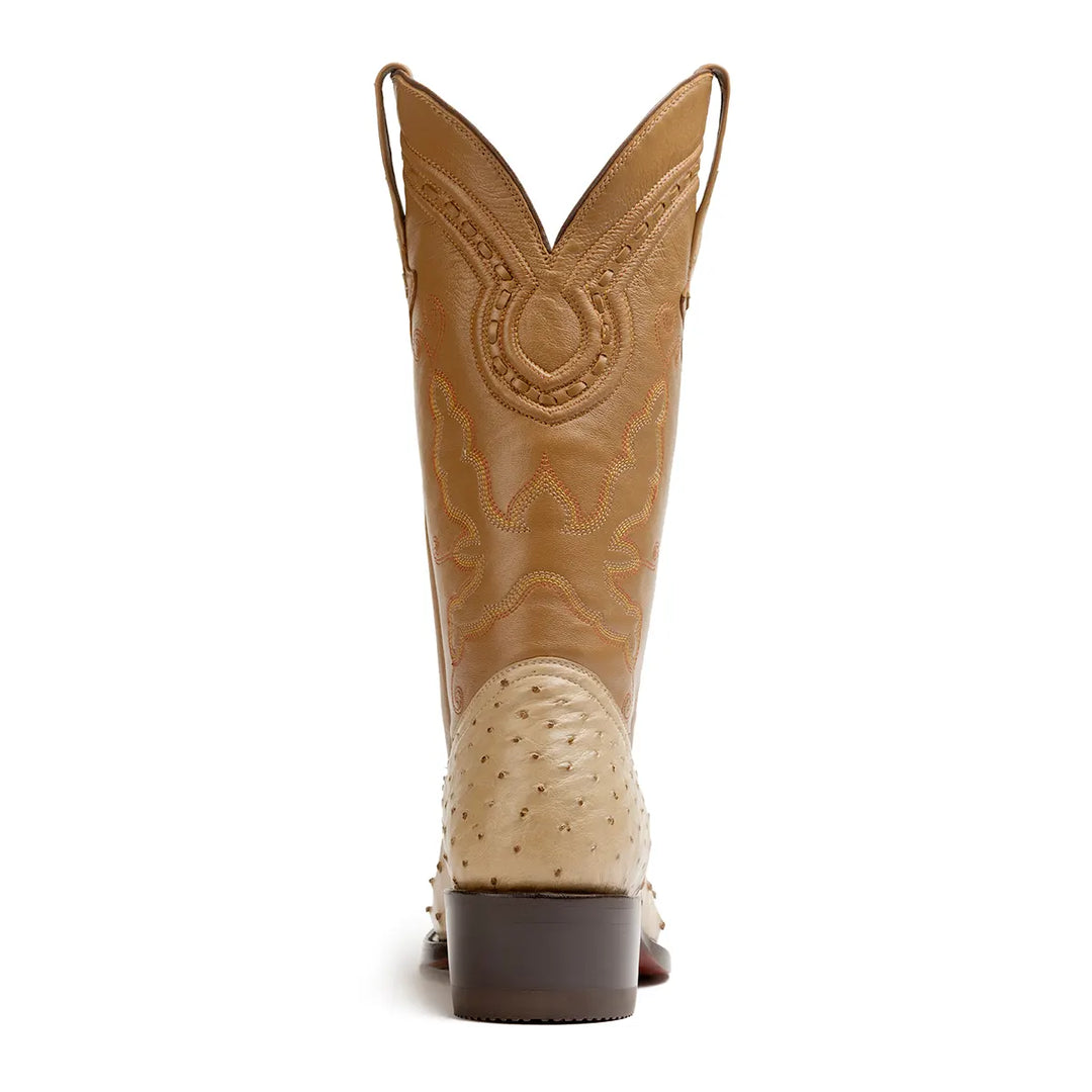 Bota clásica de avestruz Cameron Full Quill - Oryx