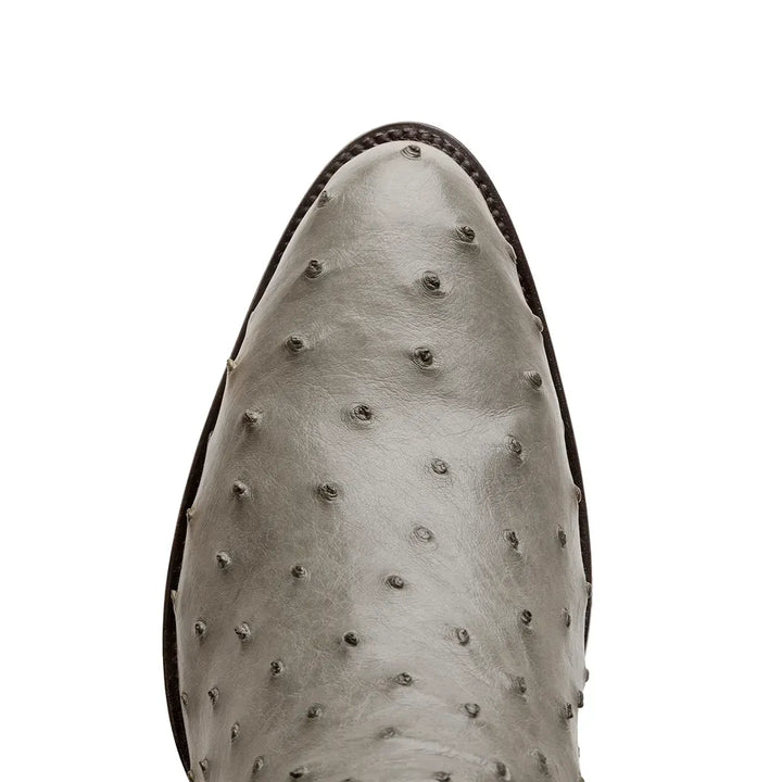 Bota Western Cameron Full Quill Ostrich Classic - Gris