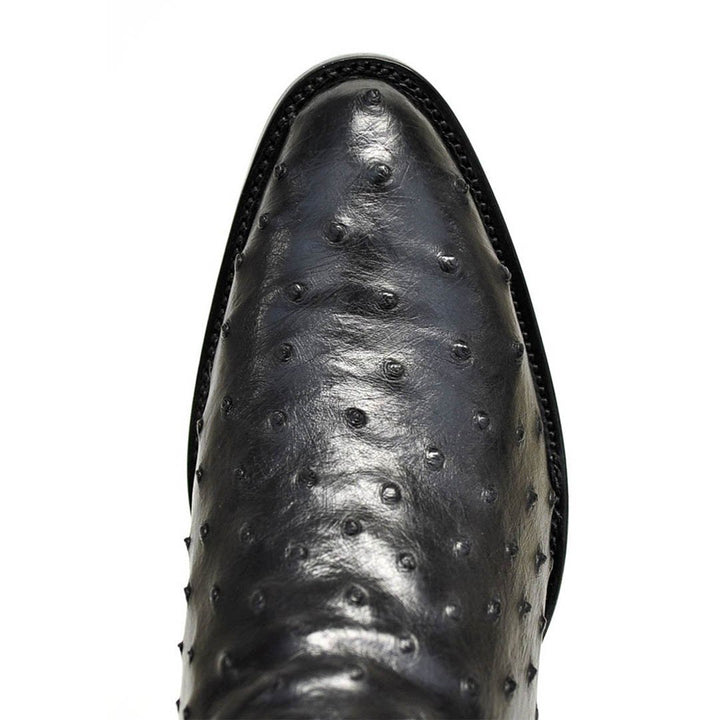 Bota Western Cameron Full Quill Ostrich Classic - Negra