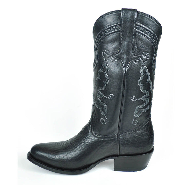 Bota western clásica de cuero de toro Marcos - Negra