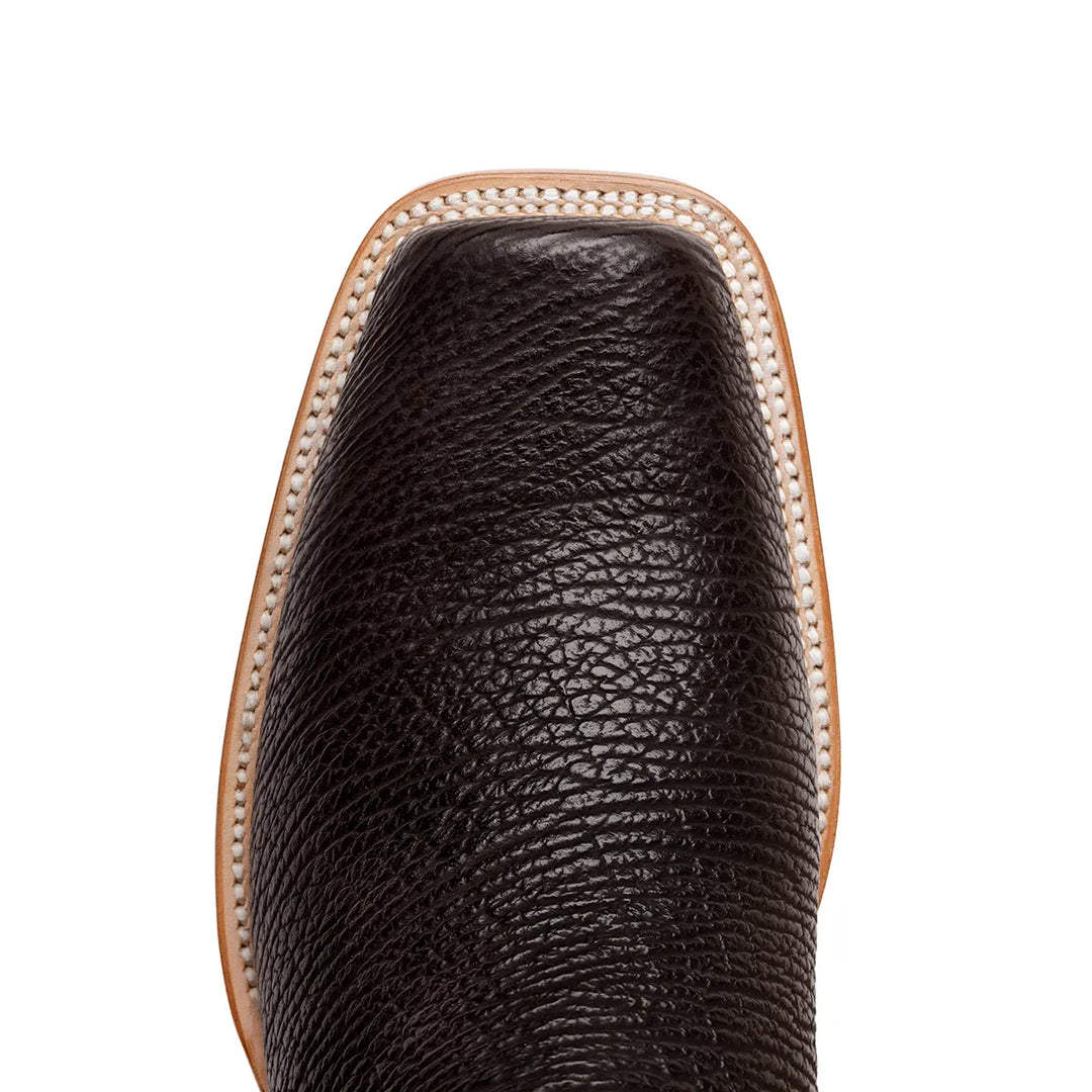 Taylor Shark Skin Stockman Bota de puntera cuadrada - Negra