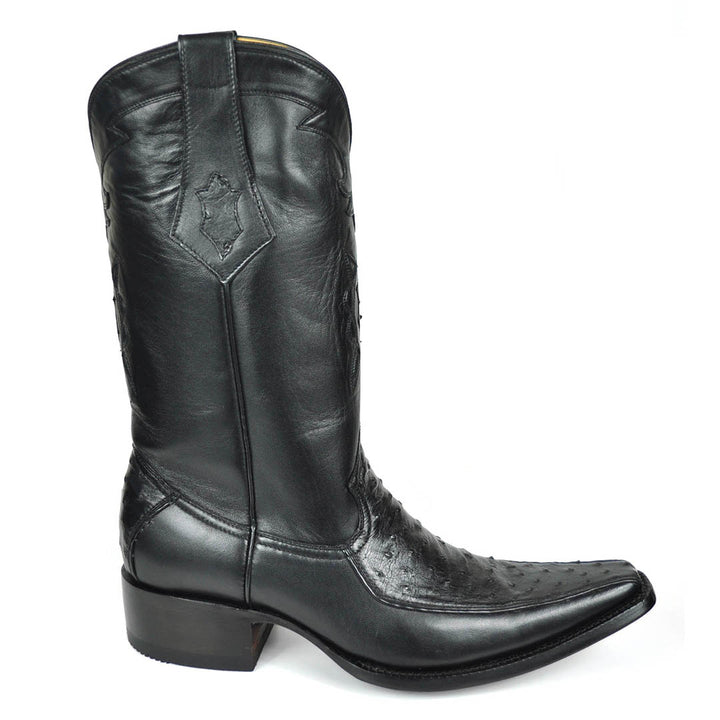 Vela Bota de Avestruz Spanish Toe - Negro