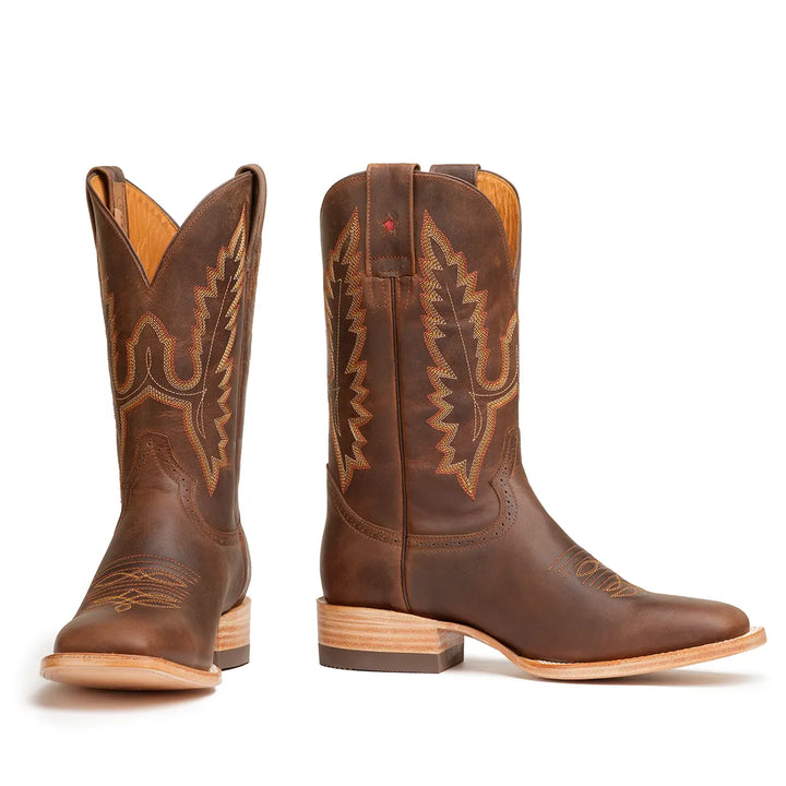 Bota de piel envejecida Rio Rodeo Square Toe - Encino Bronze