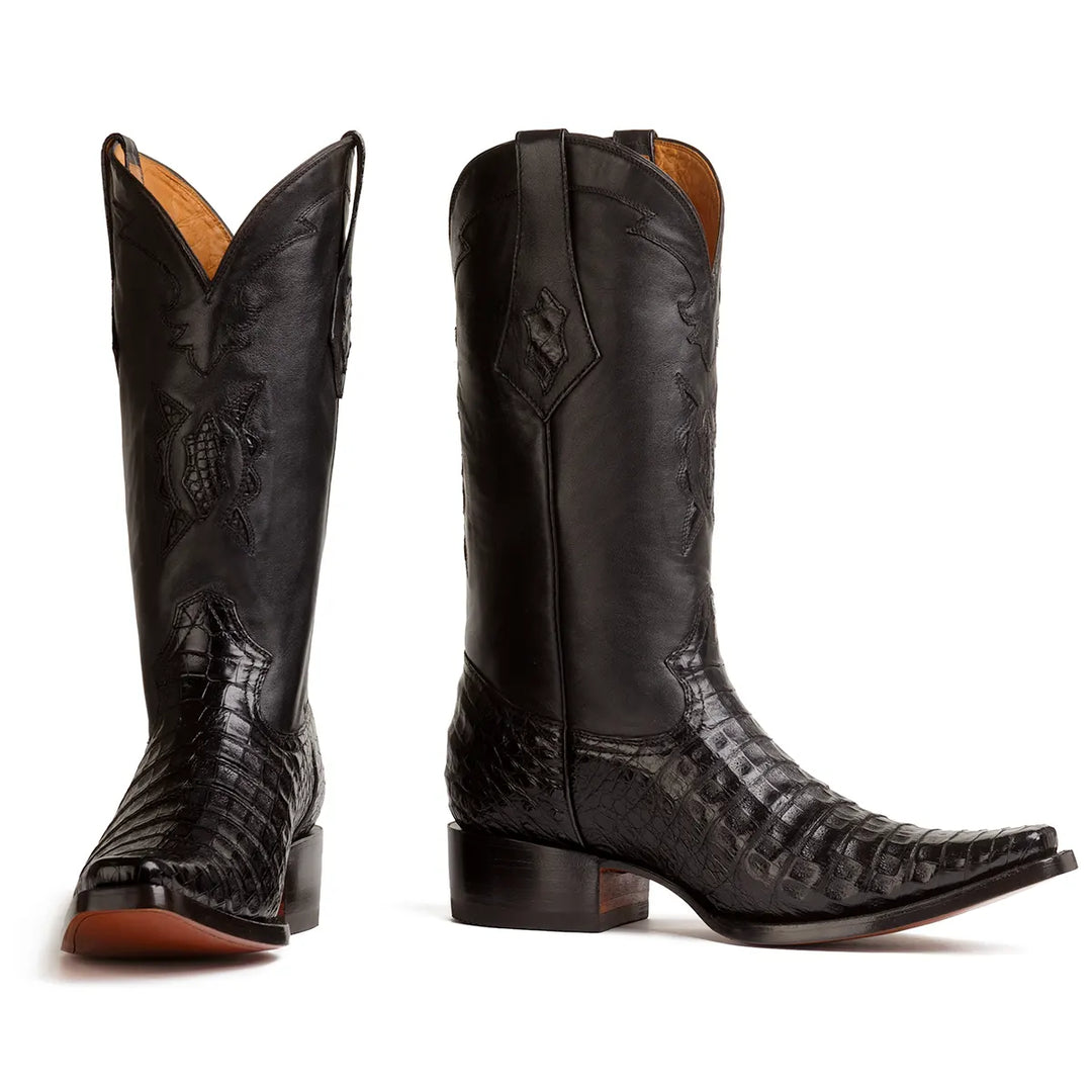 Vicente Caimán Vientre Spanish Toe Bota - Negro