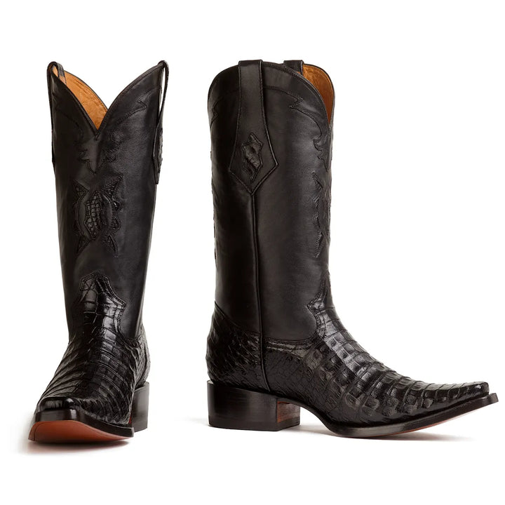 Vicente Caimán Vientre Spanish Toe Bota - Negro