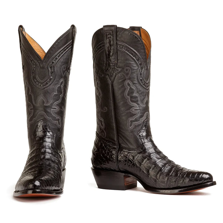 Bota Western Harris Caiman Belly Classic - Negra