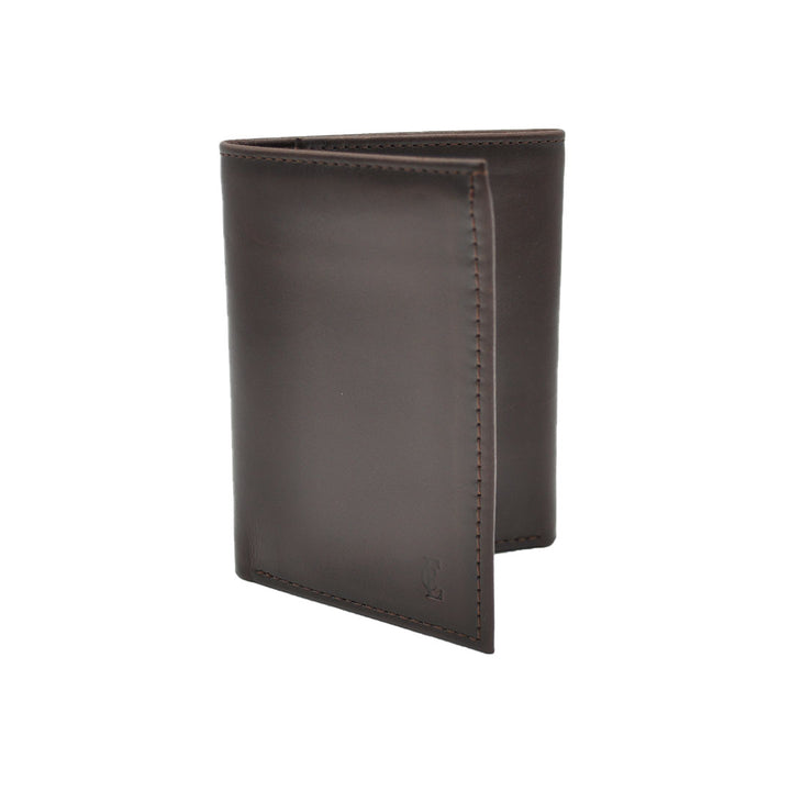 E.C. Billetera Trifold Marrón Cabra para Hombre
