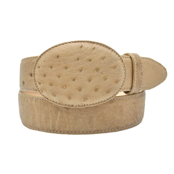 Gavel Cinturón Western de Avestruz Liso para Hombre - Oryx