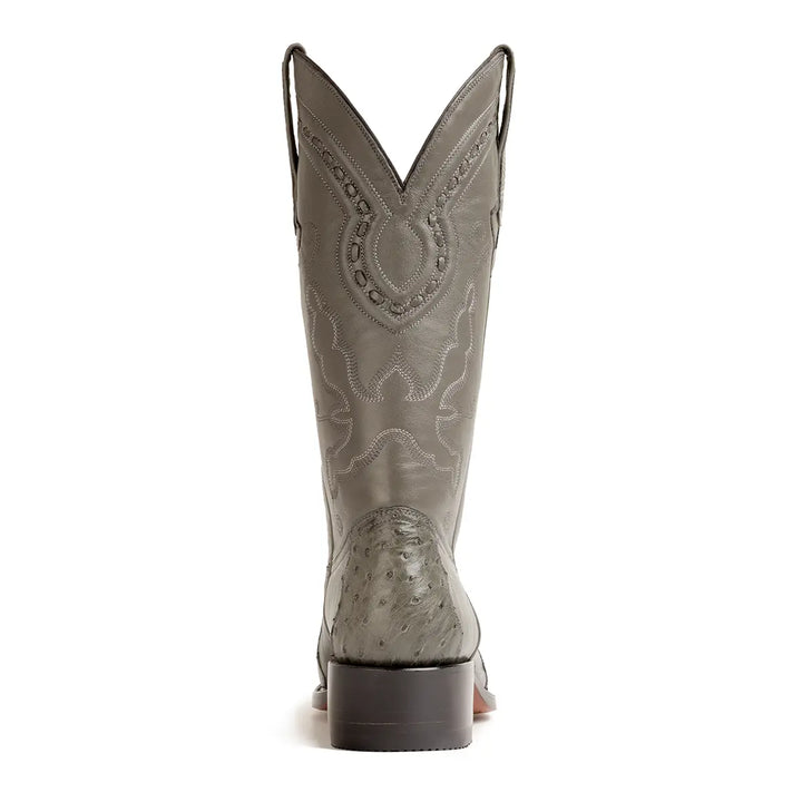 Hidalgo 4 Piece Ostrich Classic Western Boot - Grey