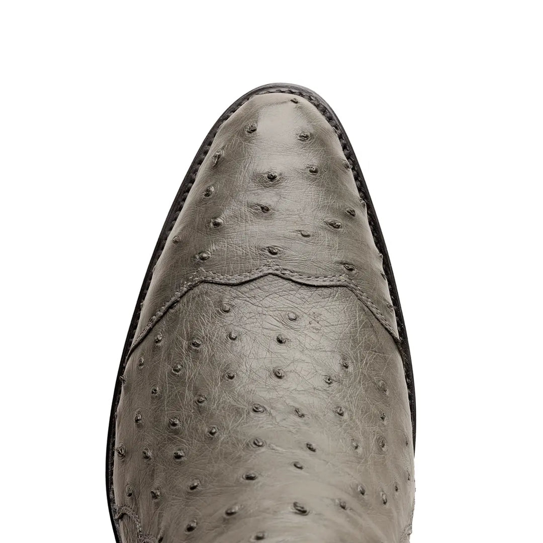 Hidalgo 4 Piece Ostrich Classic Western Boot - Grey