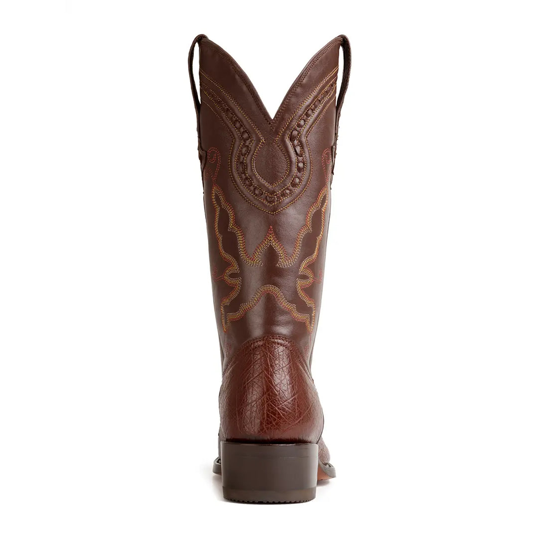tobacco cowboy boots Clayton - Square Toe (E944) 9 US Oxbow soles Anderson Bean | Tobacco Caiman