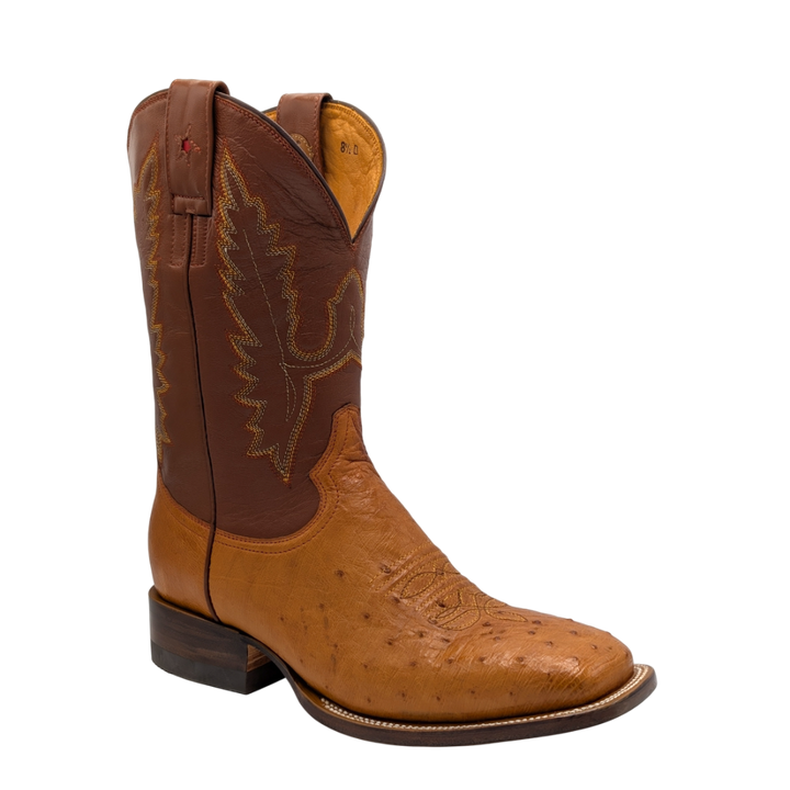 Diego Smooth Ostrich Rodeo Boots - Cognac