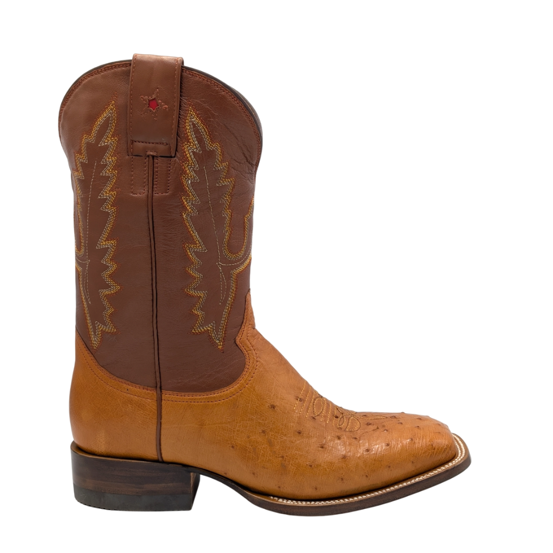 Diego Smooth Ostrich Rodeo Boots - Cognac