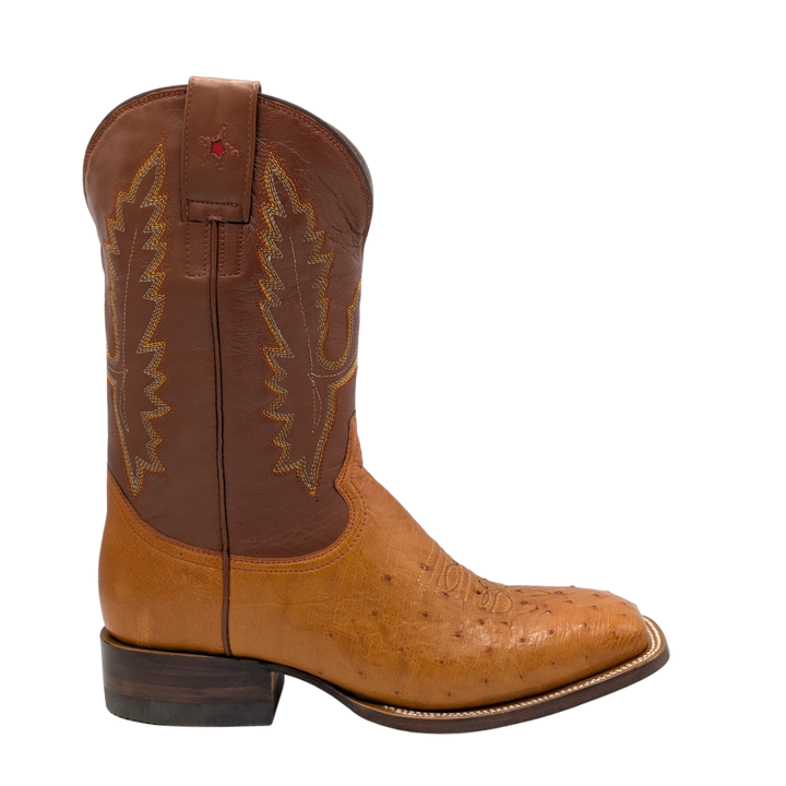Diego Smooth Ostrich Rodeo Boots - Cognac