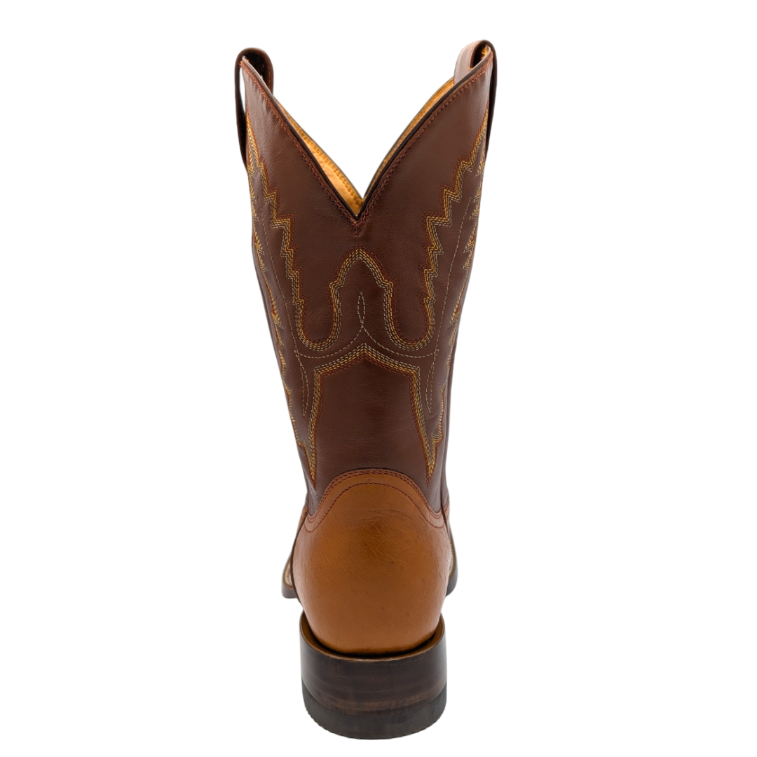 Diego Smooth Ostrich Rodeo Boots - Cognac