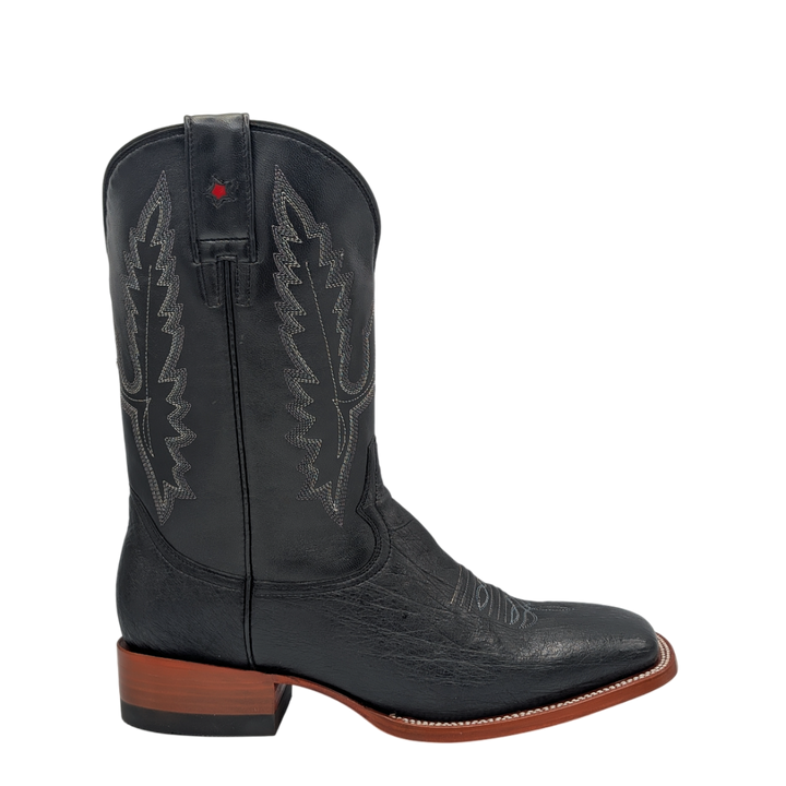 Diego Smooth Ostrich Rodeo Boots - Black
