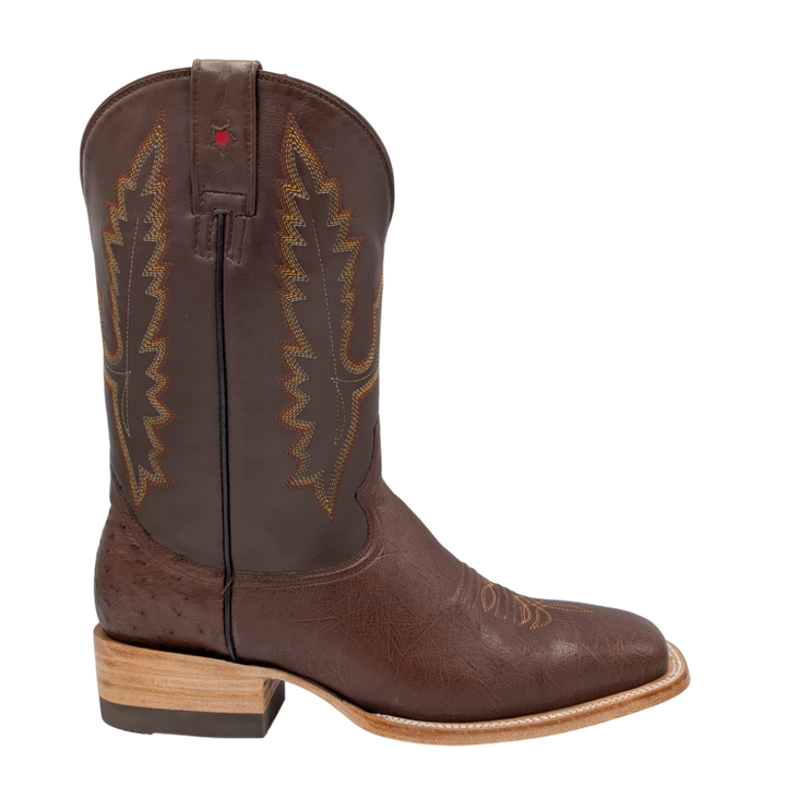 Diego Smooth Ostrich Rodeo Boots - Tobacco