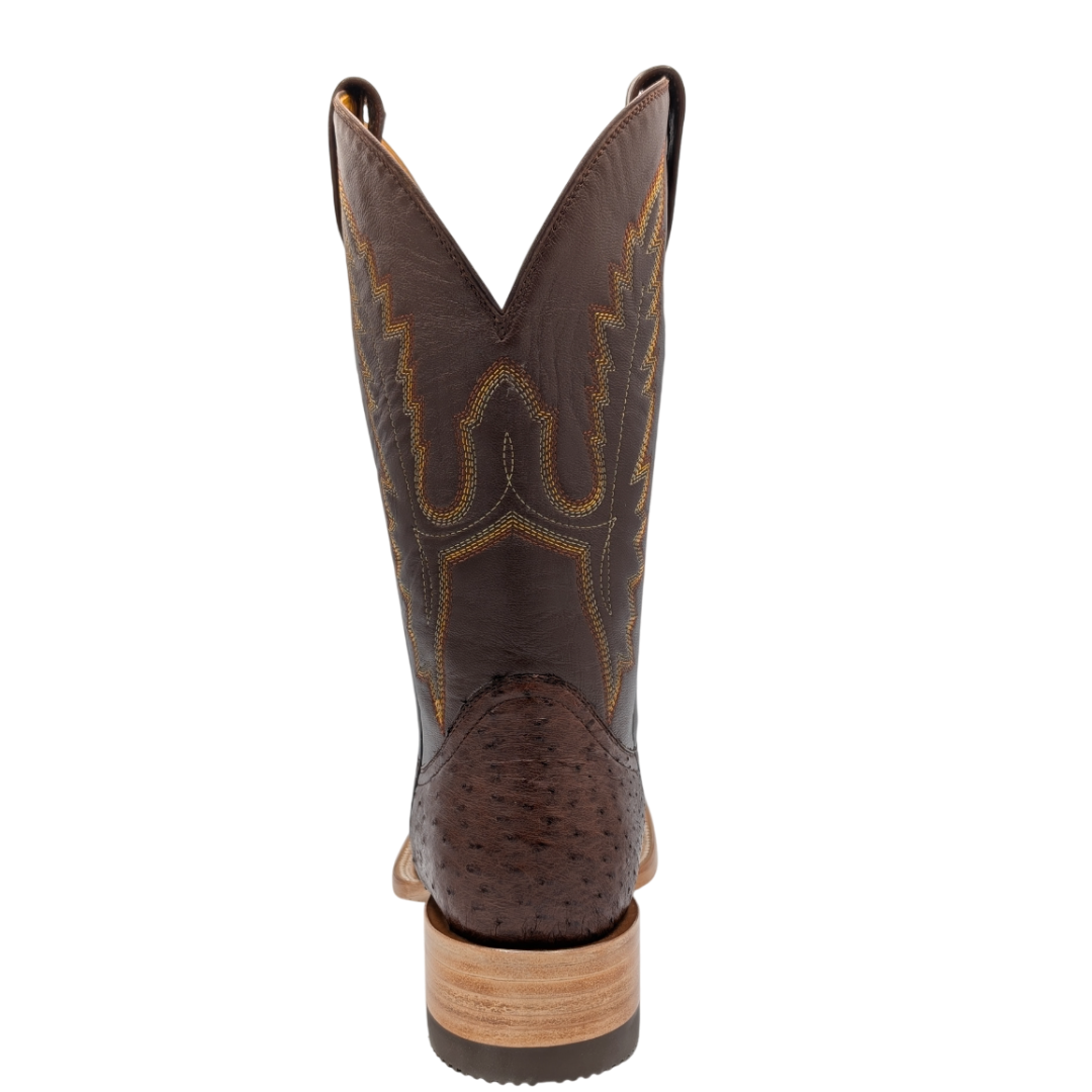 Diego Smooth Ostrich Rodeo Boots - Tobacco
