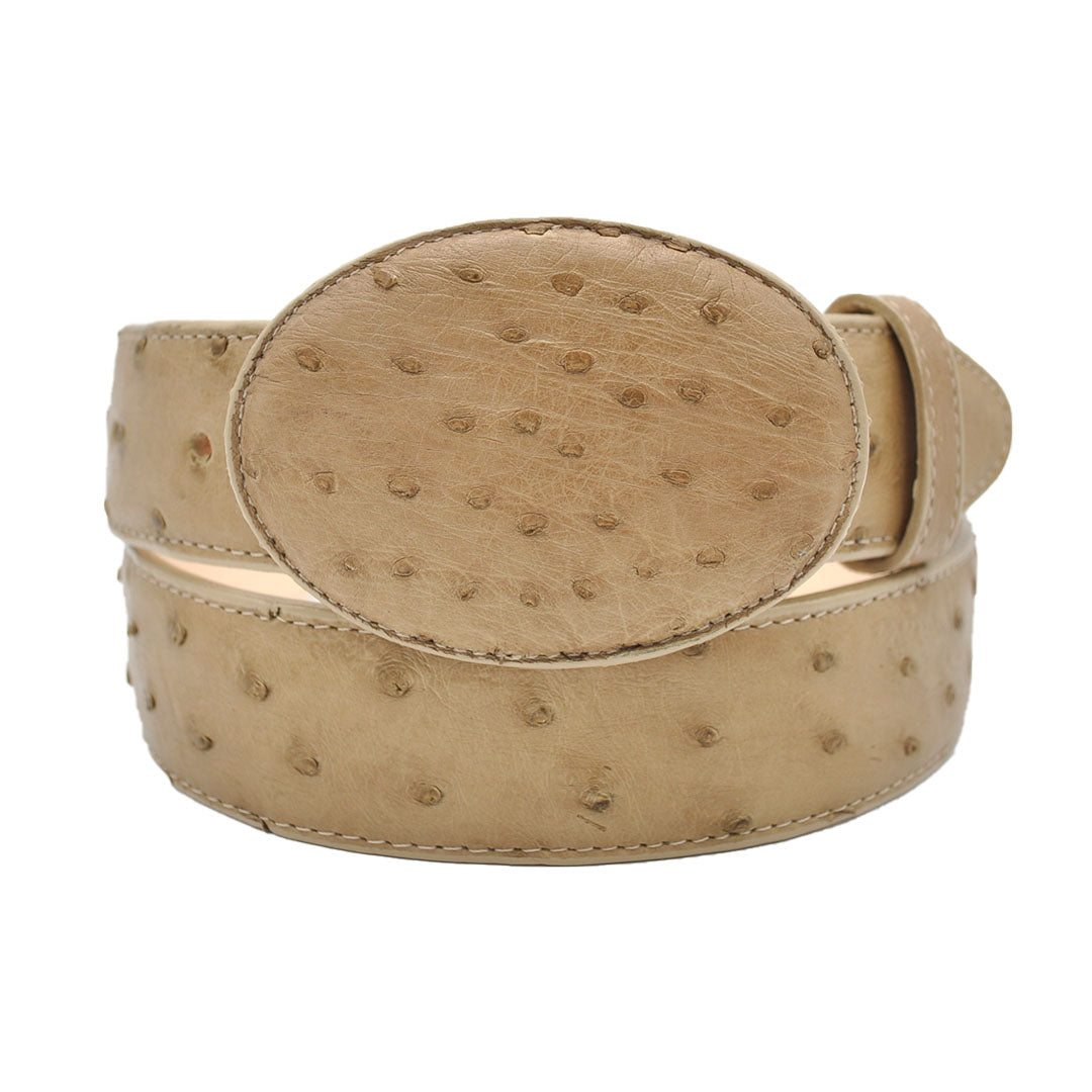 Gavel Gavel Men's Full Quill Ostrich Western Belt