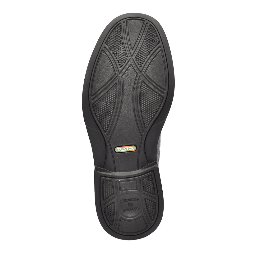Roman Lambskin Black Leather Shoes
